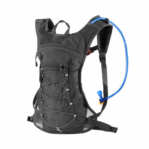 Crossfit/Hiking Hydration Pack w/ 2L Water Bladder shown in black from another angle