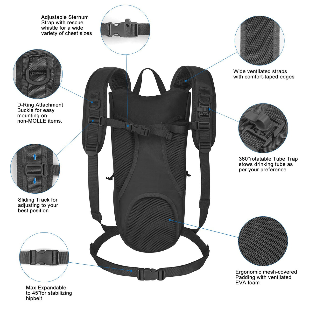 Low Profile Tactical Hydration Backpack