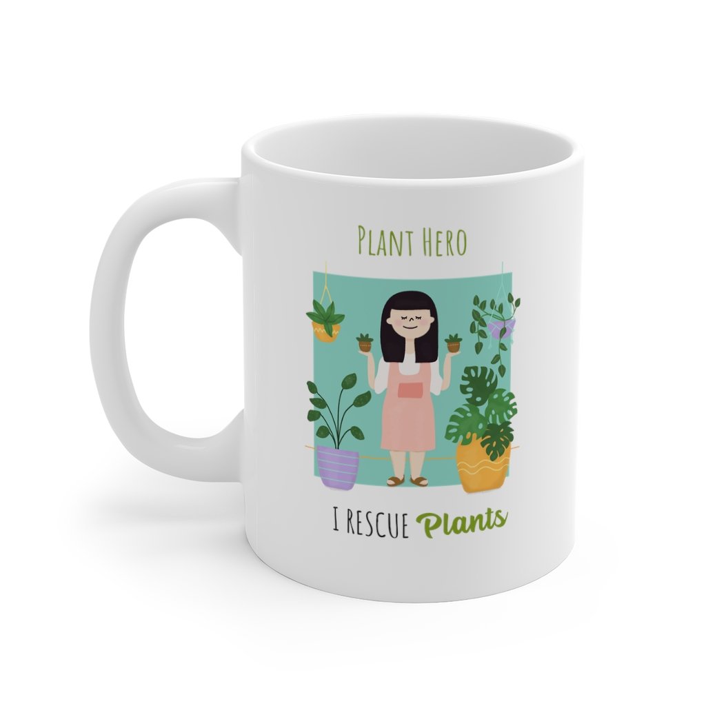 A Plant Hero - I Rescue Plants Mug shown