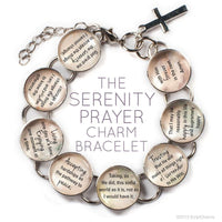 Thumbnail for Serenity Prayer Glass Charm Bracelet