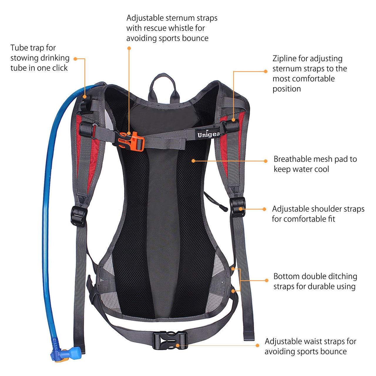 Crossfit/Hiking Hydration Pack w/ 2L Water Bladder