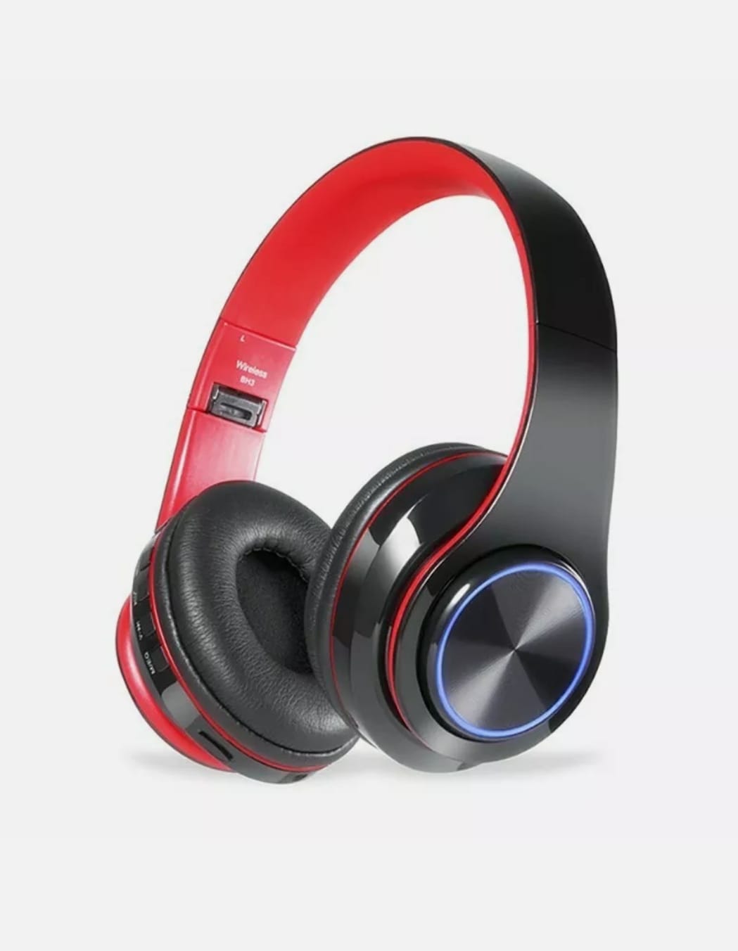 A black and red pair of Ninja Dragon Z10 Color Changing Bluetooth Headphones