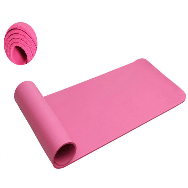 A thick high quality pink nbr yoga mat