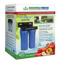 Thumbnail for A Growmax Water filtration system box with the ECO GROW 240 filter system shown on the front in blue