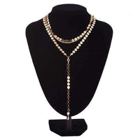 Thumbnail for Three Layer Lariat Necklace shown on a female manakin